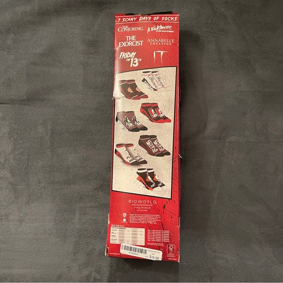 NEW Halloween 7 days of horror sock set gift - Picture 3 of 4